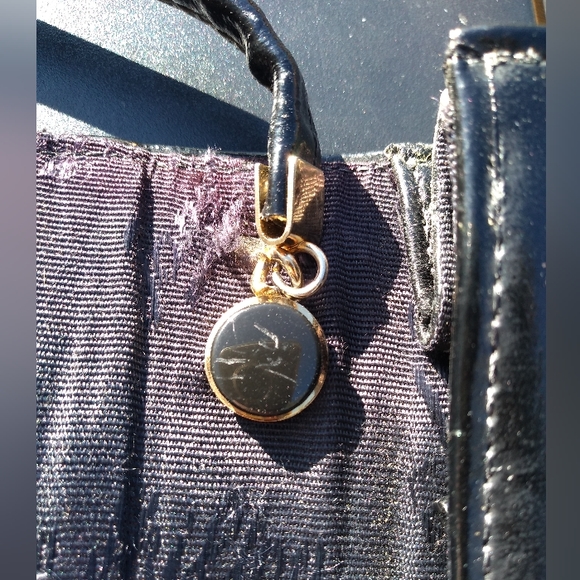 Vintage Jane Shilton Black Leather Purse Handbag, Shoulder Bag, Made in … - Picture 10 of 15